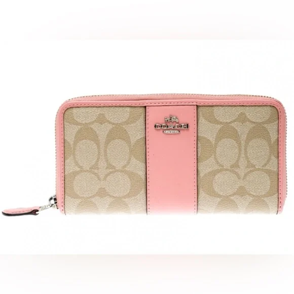 Coach Pink and Tan Women's Wallet NWOT - Picture 1 of 12